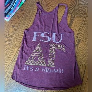 Vintage FSU DG Delta Gamma Maroon Racerback Tank Top